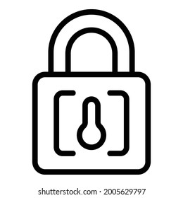 House lock icon. Outline house lock vector icon for web design isolated on white background