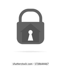 House lock icon. Vector illustration eps 10