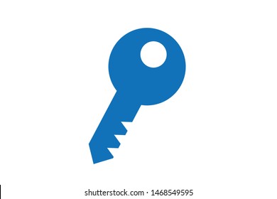 House locker key icon vector, safe and security icon vector (blue version)