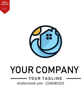 house logo 100% vector disng