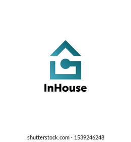 in house logo. abstract vector house logotype for company isolated, identity. Real estate building.