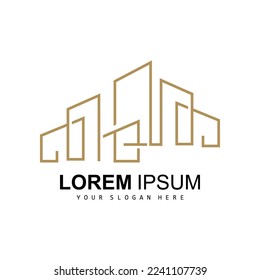 House Logo, Building Furniture Design, Construction Vector, Property Brand Icon, Real Estate, Housing