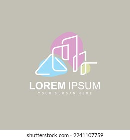 House Logo, Building Furniture Design, Construction Vector, Property Brand Icon, Real Estate, Housing