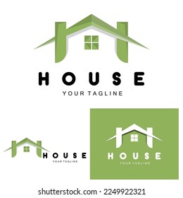 House Logo, Building Furniture Design, Construction Vector, Property Brand Icon, Real Estate, Housing