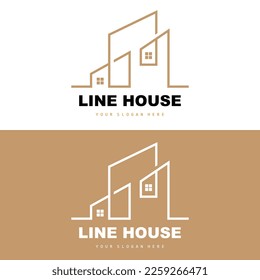 House Logo, Building Furniture Design, Construction Vector, Property Brand Icon, Real Estate, Housing