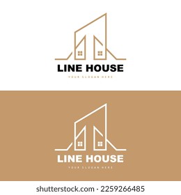 House Logo, Building Furniture Design, Construction Vector, Property Brand Icon, Real Estate, Housing