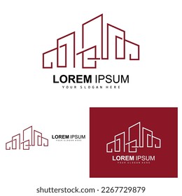 House Logo, Building Furniture Design, Construction Vector, Property Brand Icon, Real Estate, Housing