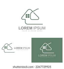 House Logo, Building Furniture Design, Construction Vector, Property Brand Icon, Real Estate, Housing