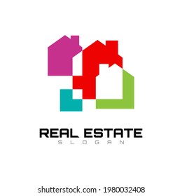 house logo with colorful design vector, colorful logos