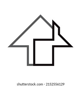 House  logo concept isolated on white