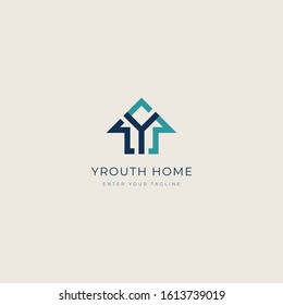 house logo with the concept of the letter y with an elegant design