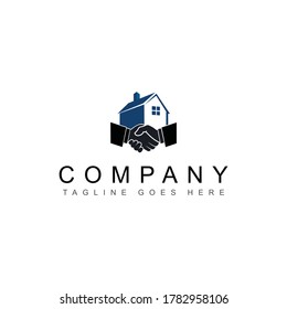 Concepto del logotipo de la casa en un vector de diseño de estilo sencillo e icónico
