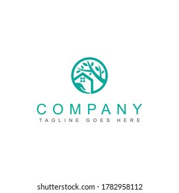 House Logo Concept in Simple Iconic Style Design Vector