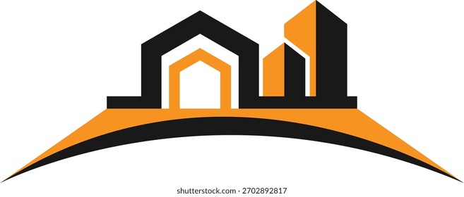 Diseño del logotipo de la casa. Diseño de logo arquitectónico. Diseño de logo de arquitectura.