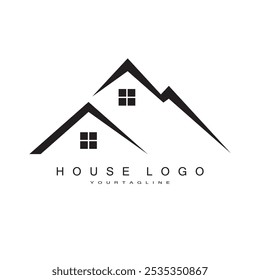 house logo design for architectural buildings vector construction