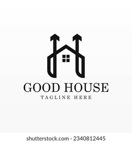 House logo design concept. Simple building logo template. Home logo design template