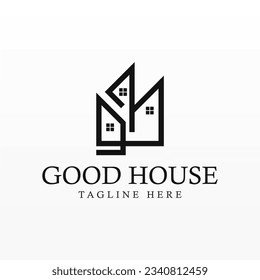 House logo design concept. Simple building logo template. Home logo design template