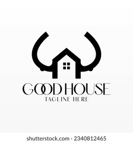 Concepto de diseño del logo de la casa. Plantilla de logotipo de construcción simple. Plantilla de diseño de logotipo residencial