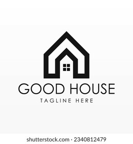 House logo design concept. Simple building logo template. Home logo design template