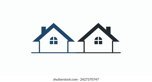 house  logo design with consept modern premium vector