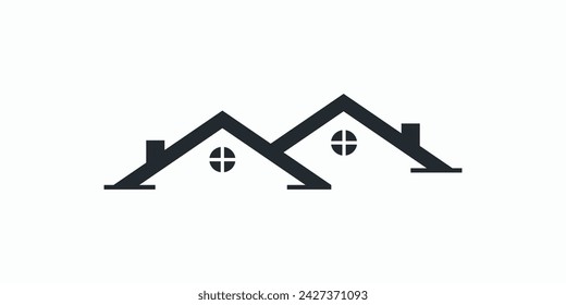 house  logo design with consept modern premium vector