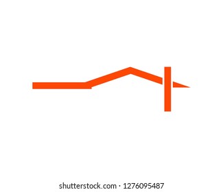 House logo design in creative line style