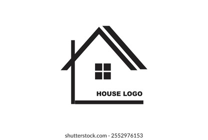 Diseño de logotipo de la casa con concepto de contorno moderno creativo. Vector de Premium