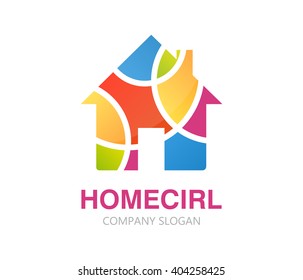 House logo design. Creative real estate symbol or icon
