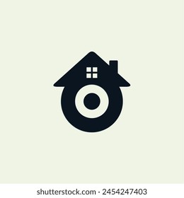 house logo design, letter "O" designed to be a house symbol or vector Icon,