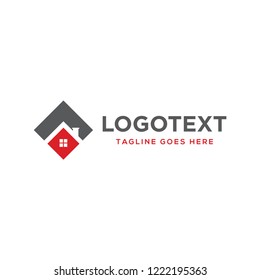 House logo design. Roof top icon for property or developer logo