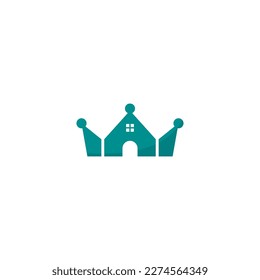 house logo design with royal crown on it