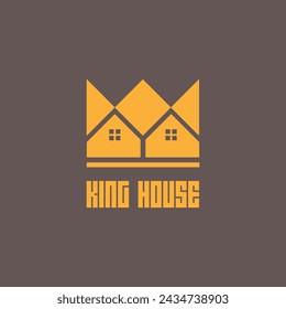 house logo design with the shape of a king's crown