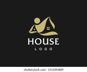 House logo design. Simple modern logo vector. Flat style symbol.