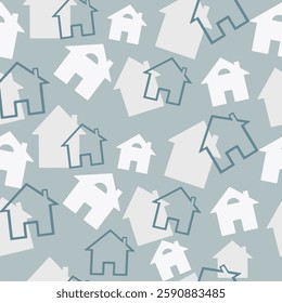 House. House logo design template. Black and white building silhouette. Vector illustration.