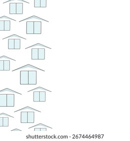 Casa. Modelo de design de logotipo da casa. Silhueta de edifício preto e branco. Ilustração vetorial.