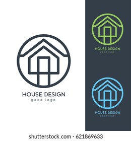House Logo Design Template Flat Simple