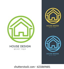 House Logo Design Template Flat Simple