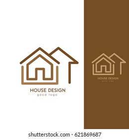 House Logo Design Template Flat Simple