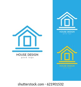 House Logo Design Template Flat Simple