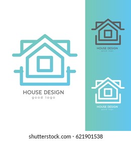 House Logo Design Template Flat Simple