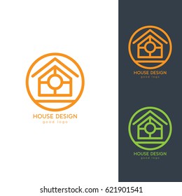 House Logo Design Template Flat Simple