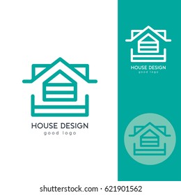 House Logo Design Template Flat Simple