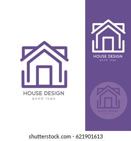 House Logo Design Template Flat Simple