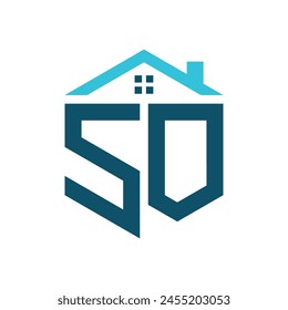 SO House Logo Design Template. Letter SO Logo for Real Estate, Construction or any House Related Business