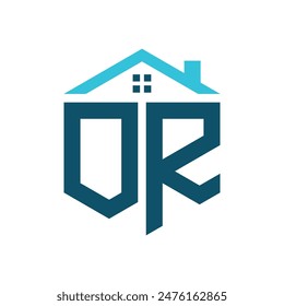 O Plantilla de diseño de logotipo de la casa. Letra OR Logo para Bienes Raíces, Construcción o cualquier negocio relacionado con la casa