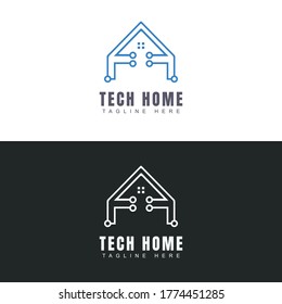 House logo design template with star shape element graphic. Modern home and real estate concept. Vector icon illustration can use for brand business company, property agency, developer construction