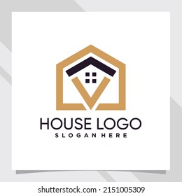 Diseño del logotipo de la casa con un concepto único
