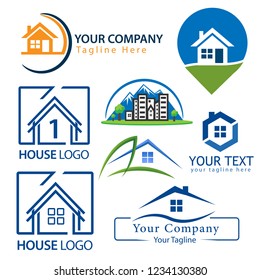 House Logo Design Vector, house icons set