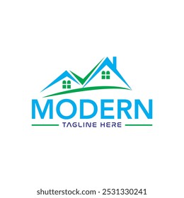 House logo design vector design, Minimalist House Real Estate Logo art, home logo design with white background
