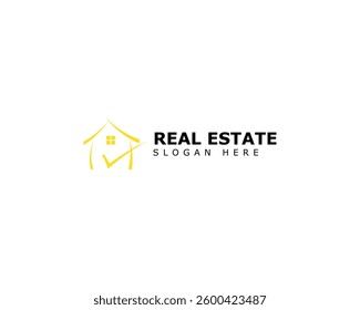 House logo design vector template, real estate logo inspiration
